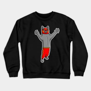 Gato Luchadore - Cat Luchador - Wrestler Kitty Crewneck Sweatshirt